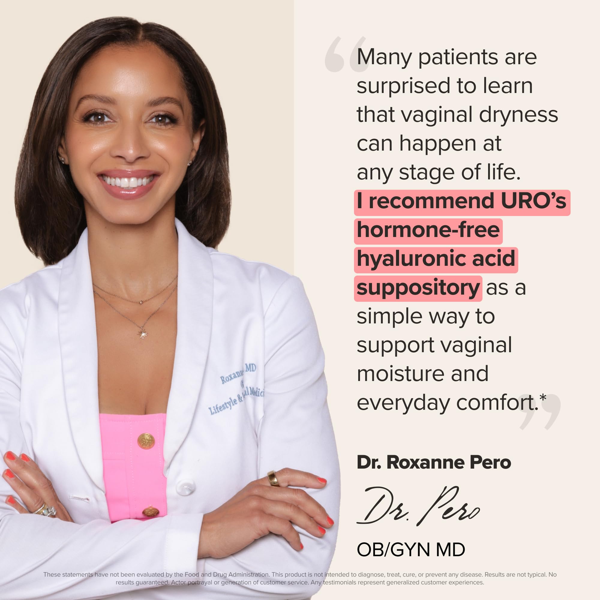 O Positiv URO Vaginal Moisture Hyaluronic Acid Suppository Support Vaginal Hydration, Daily Comfort & Easier Intimacy – 10 Suppositories