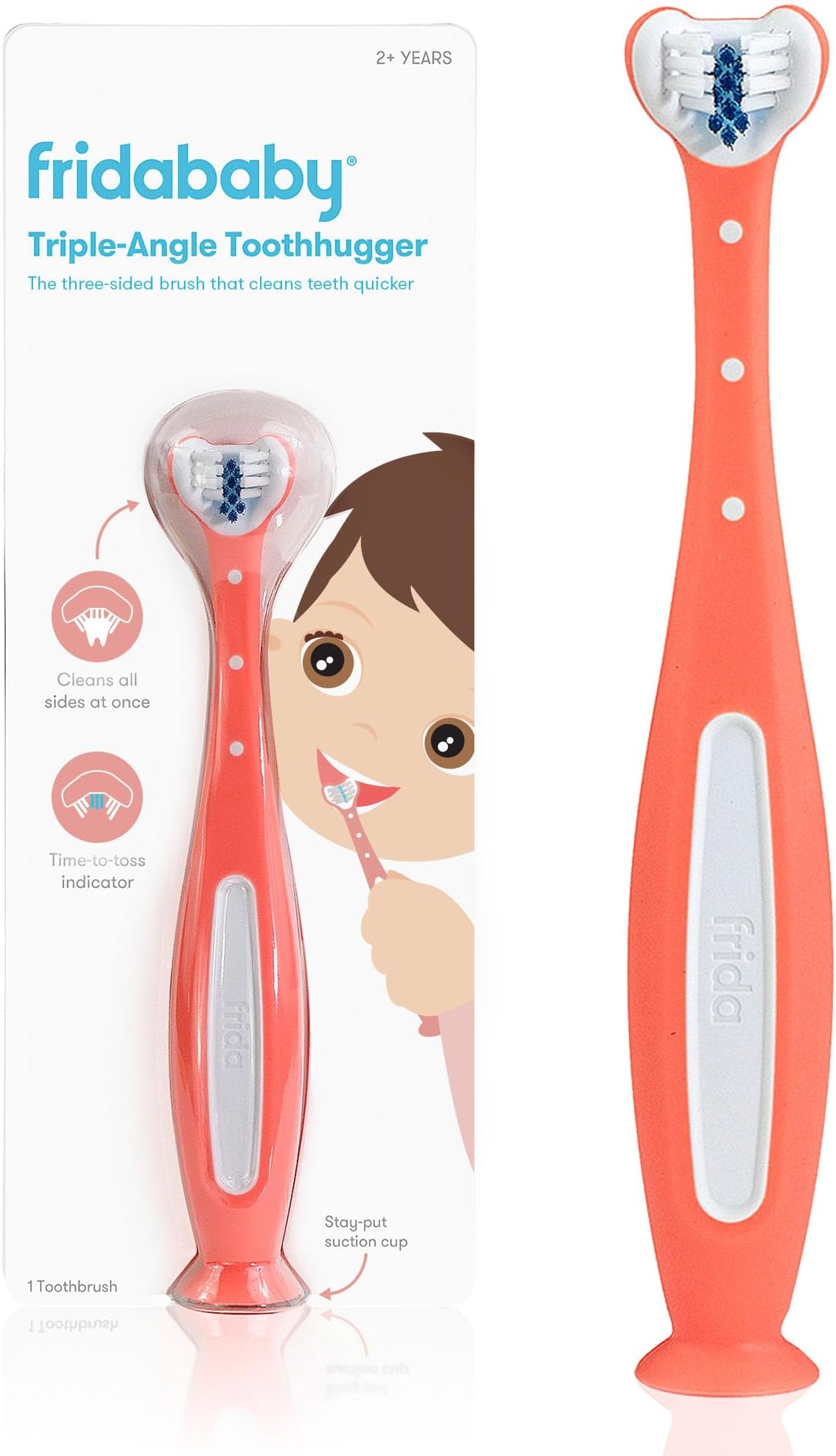 Triple Angle Toothhugger Training Toothbrush For Toddler Oral Care Pink