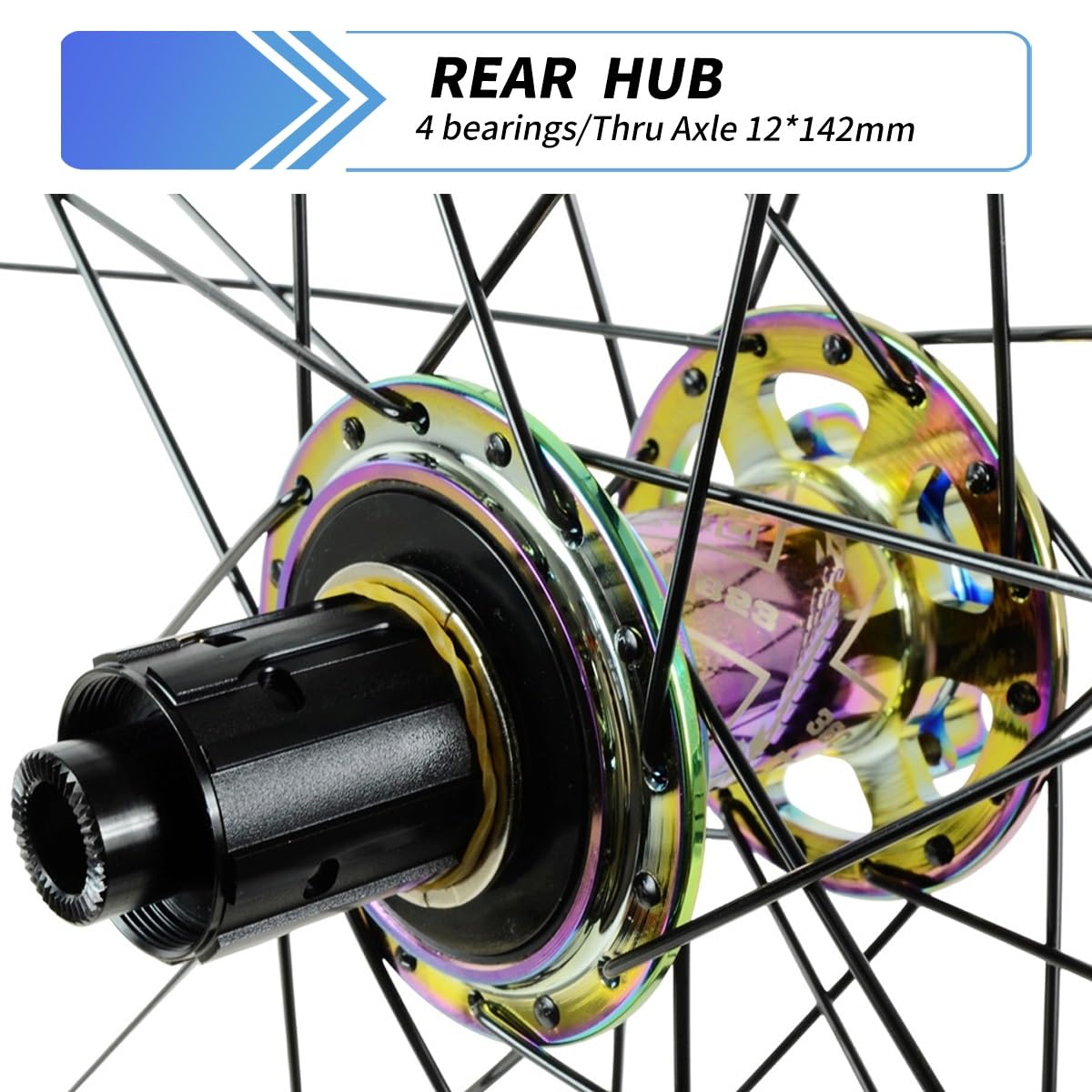 Juego De Ruedas MTB DH/XC/Am 24/26/27,5/29" Rueda De Bicicleta Eje Pasante
