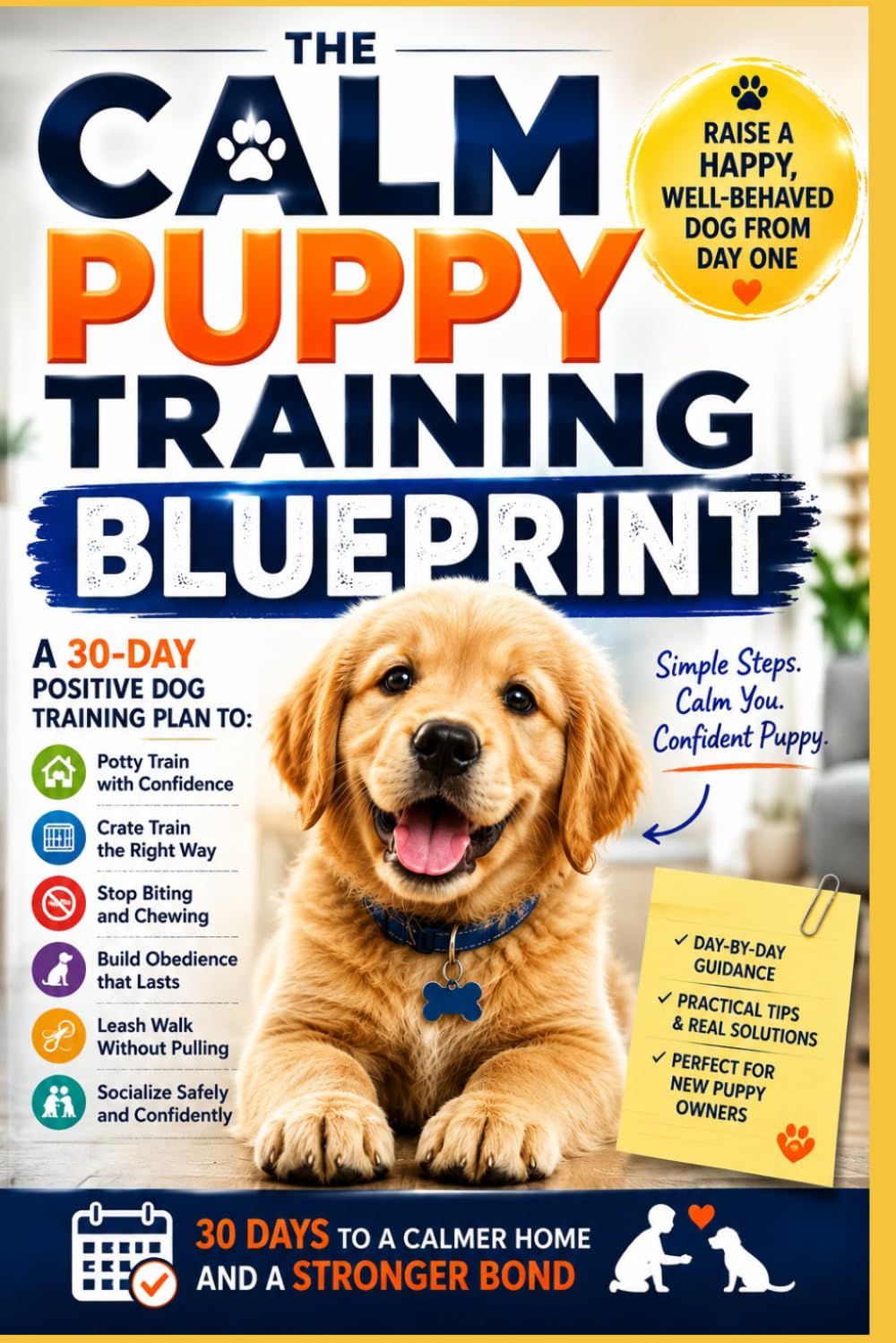 The Calm Puppy Training Blueprint: A 30-Day Positive Dog Training Plan to Potty Train, Crate Train, Stop Biting, Build Obedience, and Raise a Happy, Well-Behaved Dog