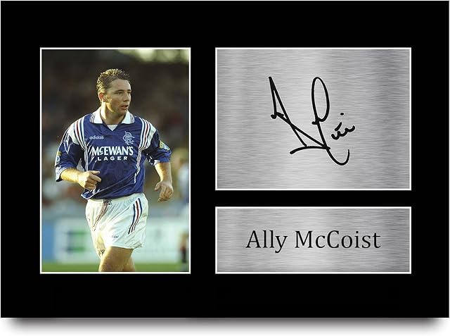 HWC Trading Ally McCoist Gift Signed A4 Printed Autograph Rangers Gifts Print Photo Picture Display