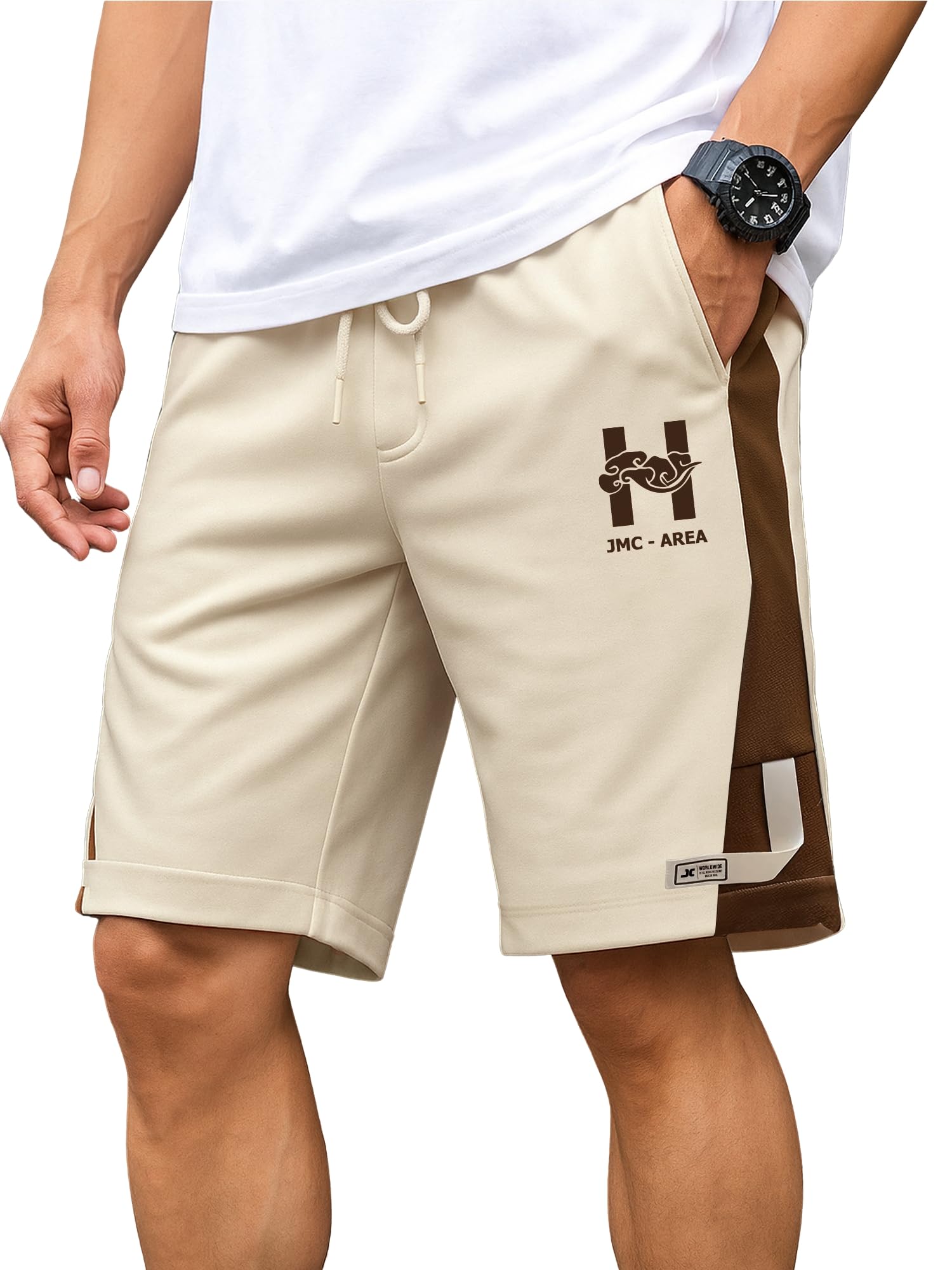 jump cuts || Mens || Printed || Knee Length || Polyester Shorts-picture-55