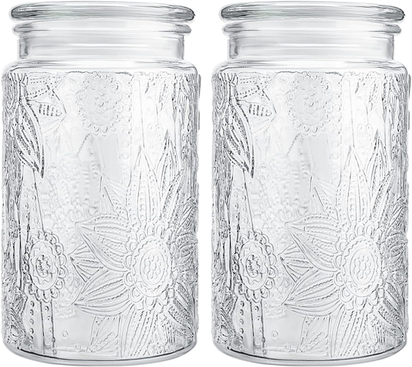 32oz Wide Mouth Mason Jars, 2-Pack Glass Jars With Lids, Pickle Canning Jars For Candy, Sugar, Coffee, Tea, Spice, Cookie, Dishwasher Safe