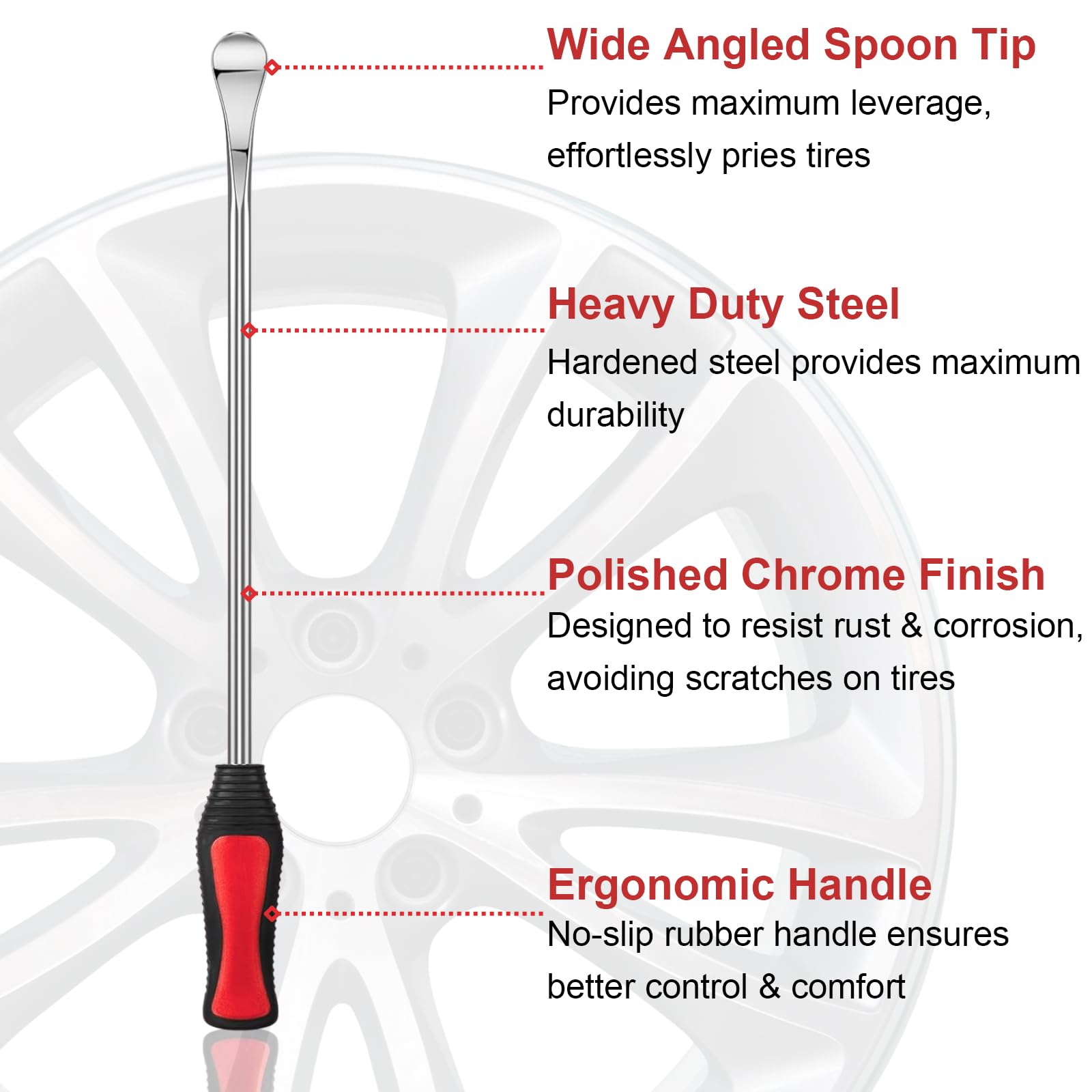 31 Pezzi Riparazione Pneumatici Moto, Leve Smontagomme, Smontagomme Moto, Piede Porco per Gomme, Protezione Cerchi, Leva Gomme, per Biciclette, Auto, Pneumatici, Scooter