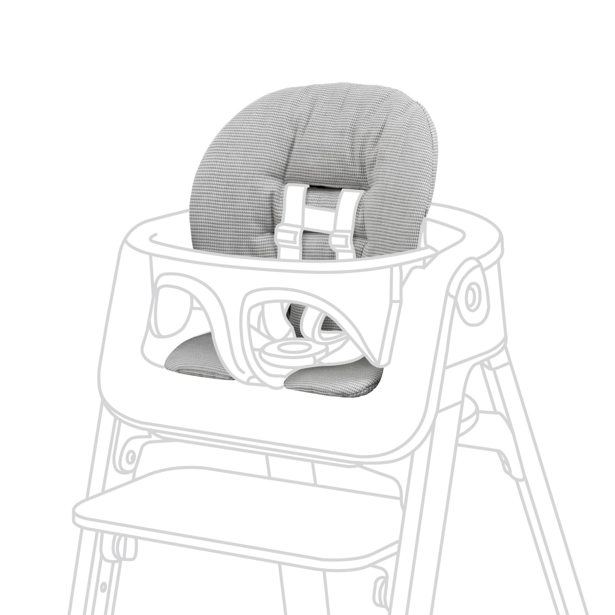 Stokke Steps Babysetkussen, Nordic Grey - Comfortabel accessoire voor Steps Babyset - Zacht, gemakkelijk schoon te maken, waterafstotend materiaal