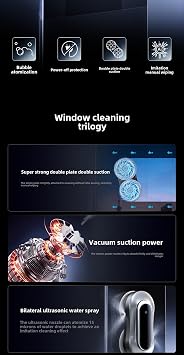 Fully Automatic Dual Water Jet Intelligent Window Cleaning Robot for Windows/Tiles/Glass Doors, Automatic Window Cleaning Robot, with Dual Side Water Jets