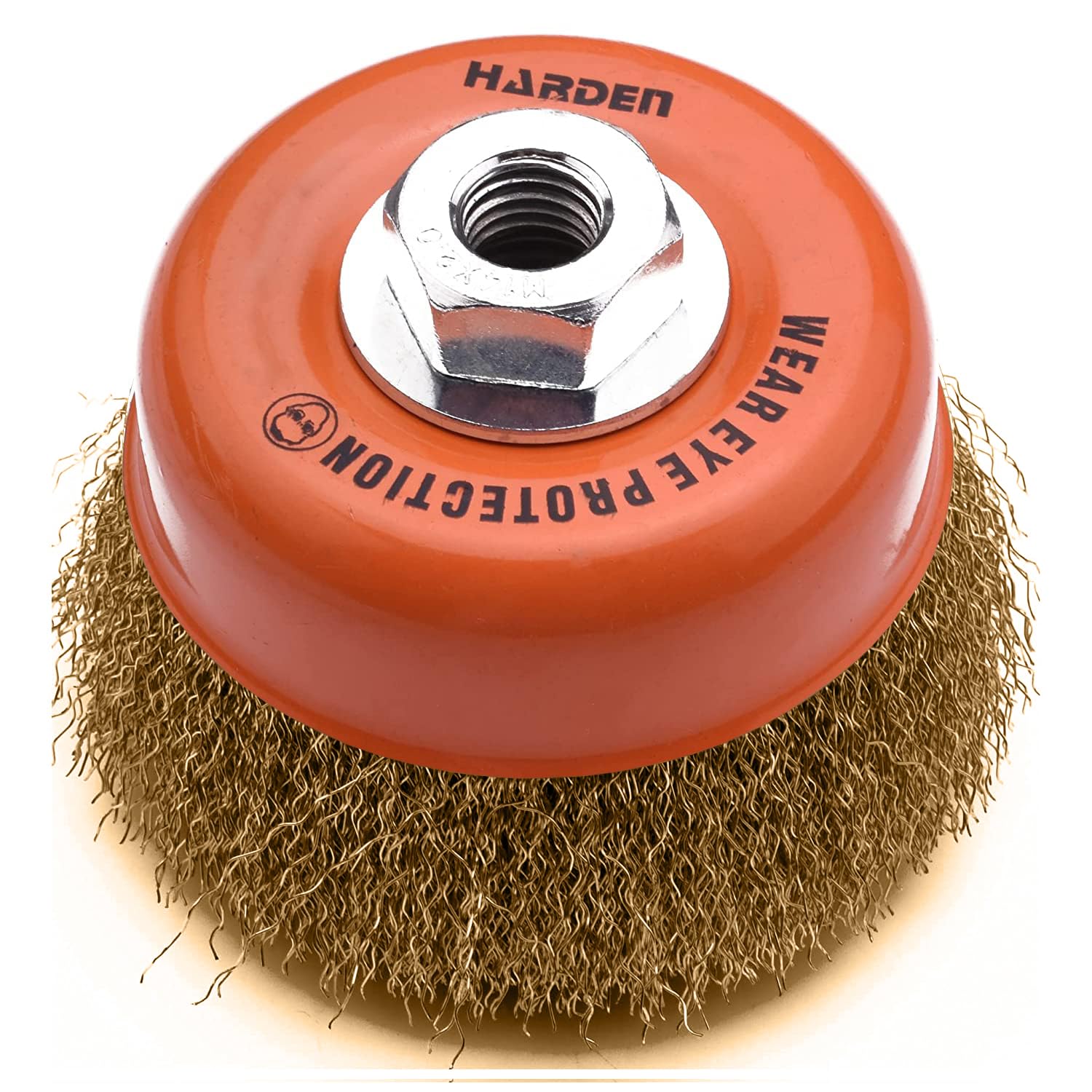 Harden 75mm M14 Cup Wire Drill Brush With Nut, Ideal for Removing Rust, Paint and Varnish from Metal Surfaces - 611502