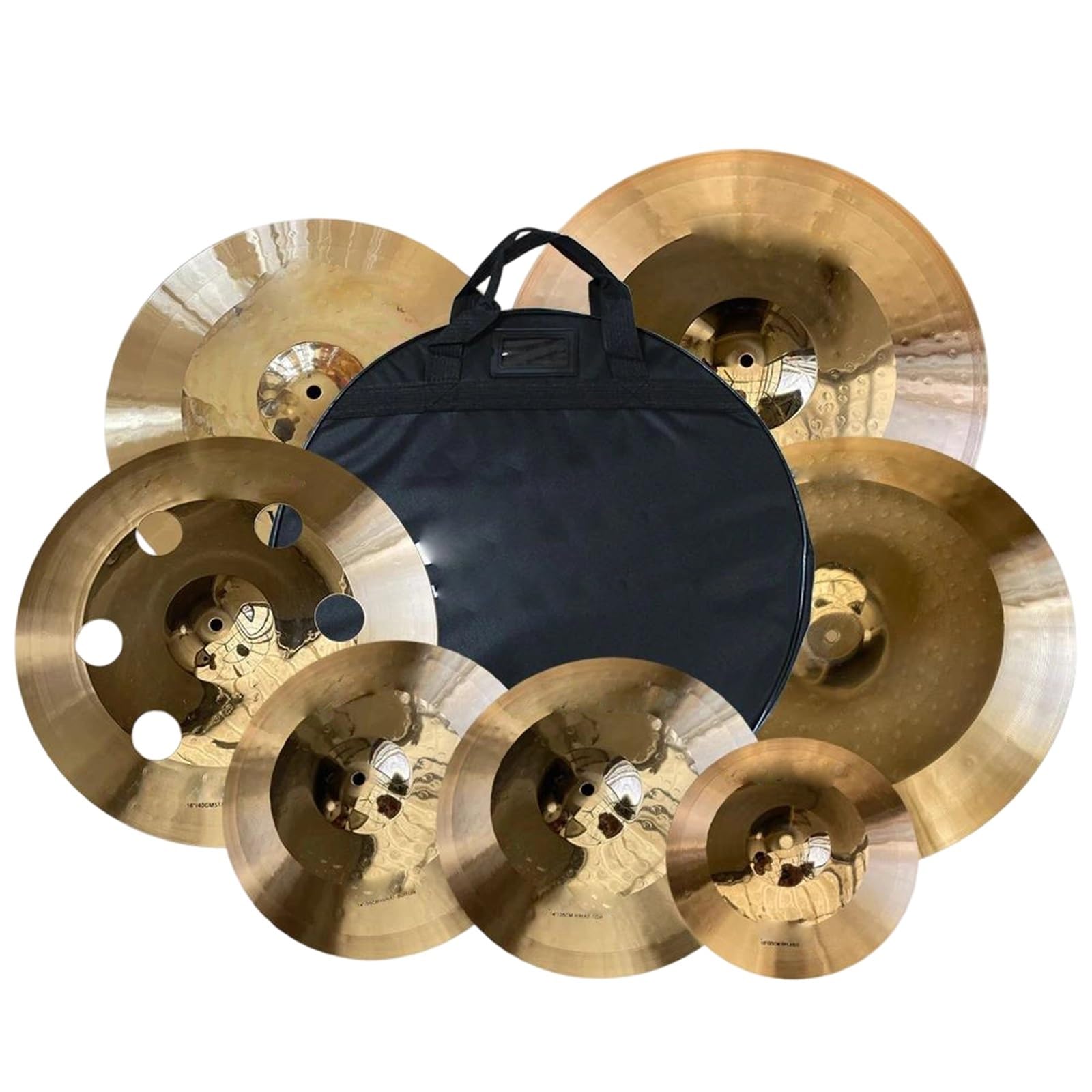 Profesjonalna Talerz Zestaw Talerzy Perkusyjnych 14 Hihats 16/18 Crash 20 Cal Ride Bag 5 Częściowy Zestaw Instrument Perkusyjny(Type3 7PCS)