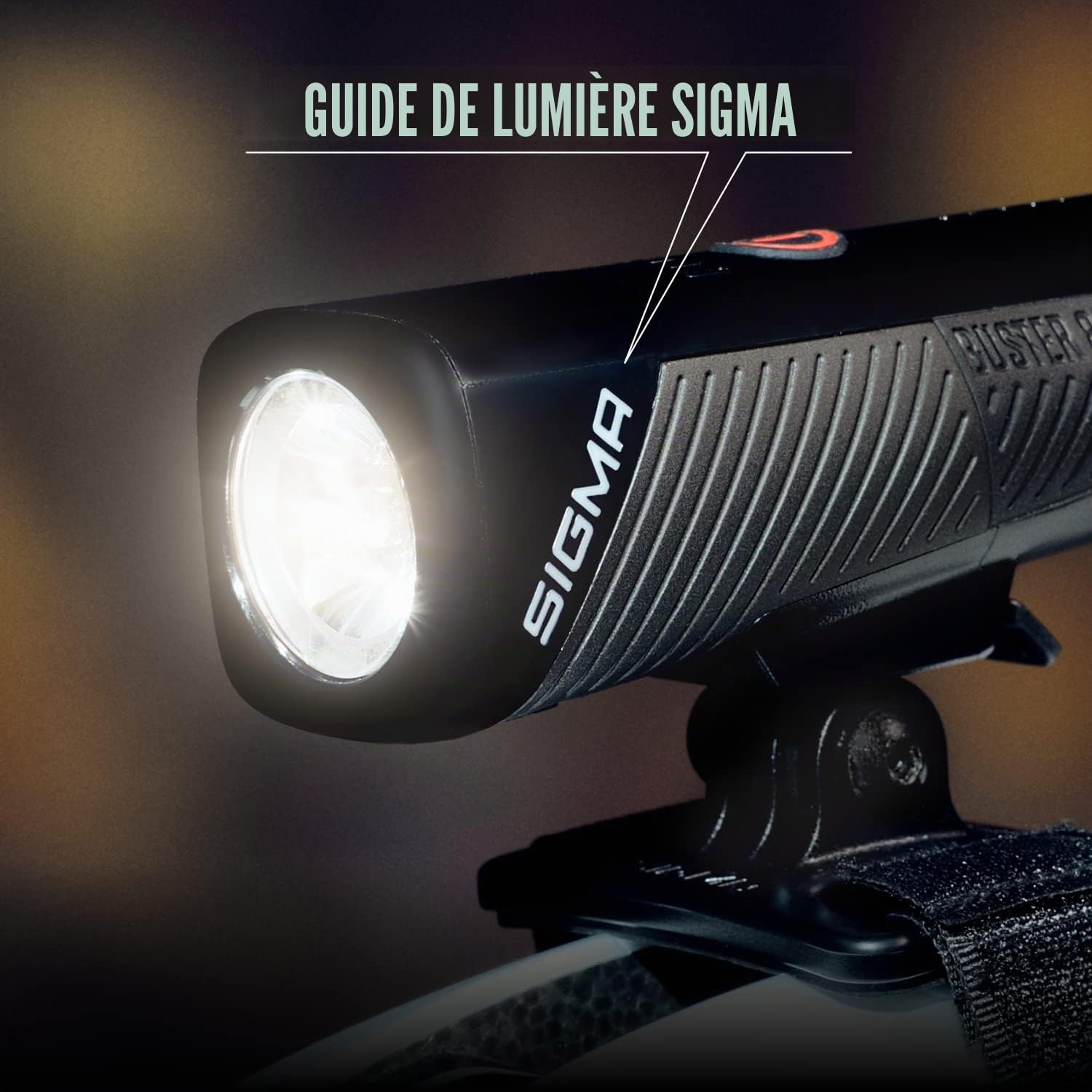 SIGMA Buster 800 HL |Lampe de Casque à LED 800 lumens | Lampe de Casque à Piles avec Cinq profils de Mode | Fixation Facile sur Le Casque | Couleur : Noir