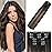 WindTouch Clip in Hair Extensions Human Hair Balayage Dark Brown to Chestnut Brown Highlights for Brown Hair 15Inch 75g 2T6P2 7PCS Gift for Women