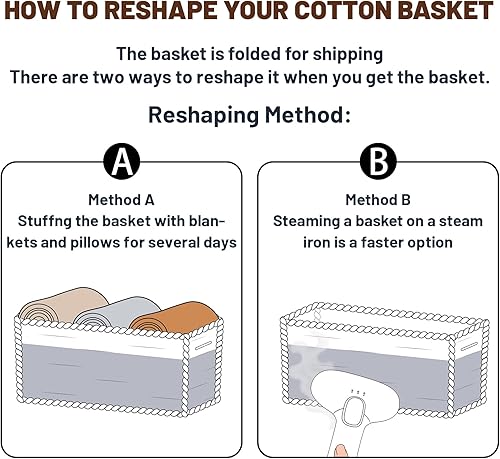 Miniatura 7 de Cestas organizadoras grandes poco profundas de 15 x 11 x 5.1 pulgadas, contenedores de almacenamiento tejidos de cuerda para baño, estantes, armario