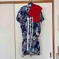 花柄付け帯 紺色 花子様専用 名古屋帯 型染め 華柄 花文 唐草 菊 紺色 NO-1159