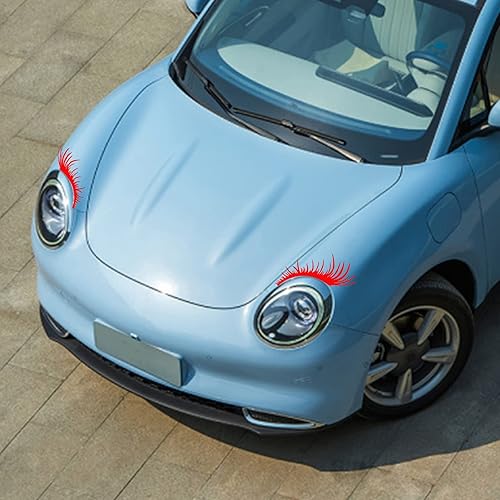 Miniatura 4 de BLAKAYA 2 piezas de vinilo para faros delanteros y cejas, pestañas sexys, con gráficos universales, cubierta de lámpara de coche, calcomanía