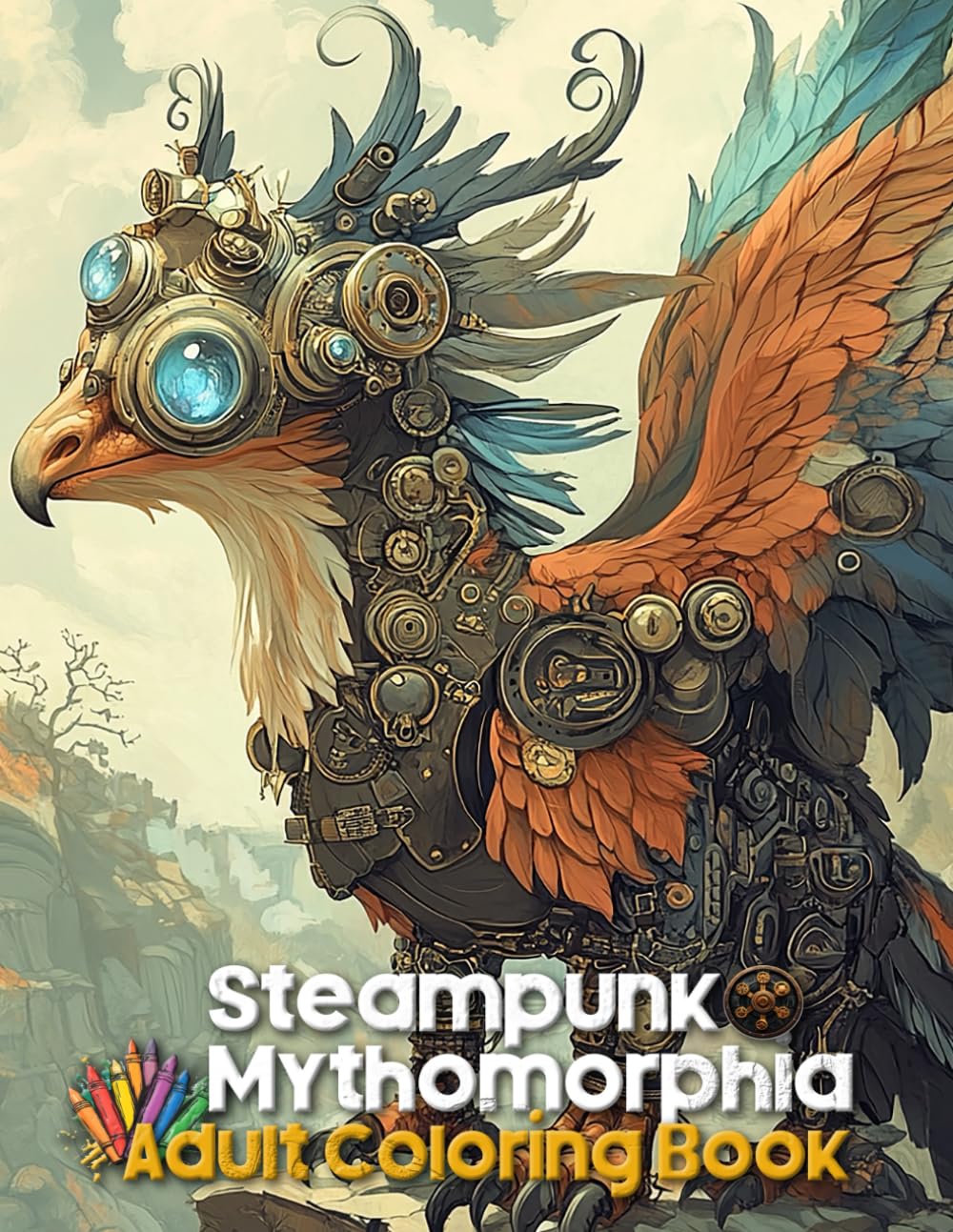 Steampunk Mythomorphia Adult Coloring Book: Reimagine Mythical Creatures Through the Lens of Gears and Steam