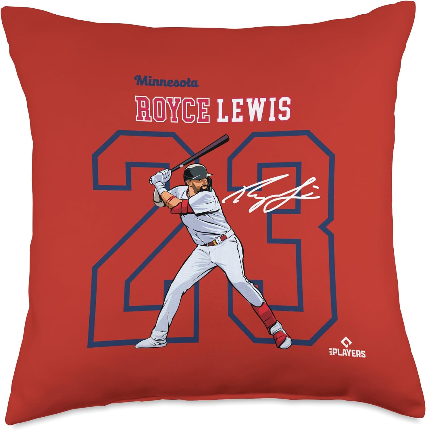 Royce Lewis | Minnesota Baseball Players | MLBRLS3004 Throw Pillow