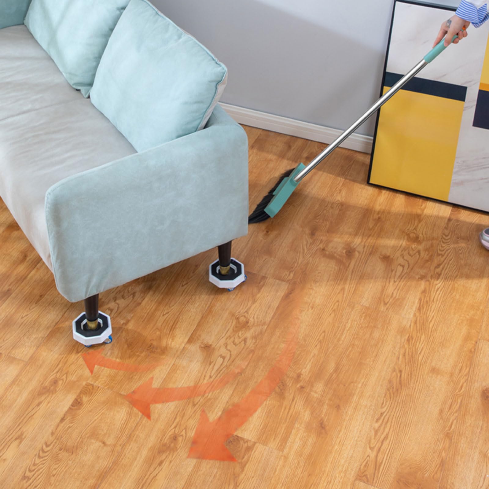 Kit de desplazamiento con ruedas para muebles y elevadores para muebles pesados – Patin deslizante para muebles pesados con elevador de muebles, elevador de puerta y herramientas de