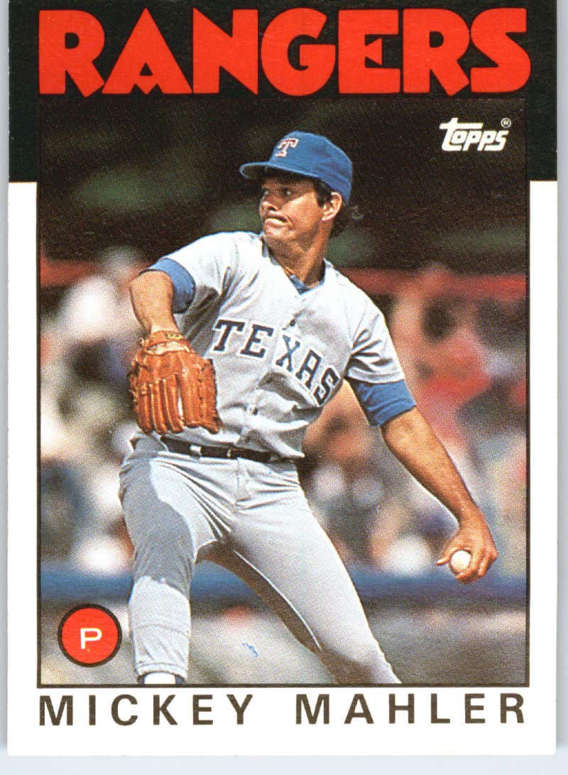 合馬トレカ Amazon.com: 1986 Topps Traded Baseball #68T Mickey Mahler Texas