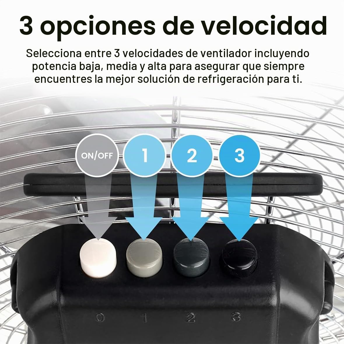 Ventilador de Suelo brivolt. BVVC90 — 3 Velocidades, 90W, Ø40cm