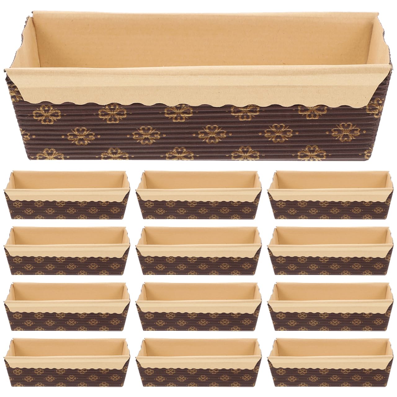 Uonlytech 25 pièces Moules Cake Jetables Papier Kraft Épais Résistant Haute Température pour Pâtisserie Cuisson Gâteau Barquettes Four Multifonctionnelles Maison
