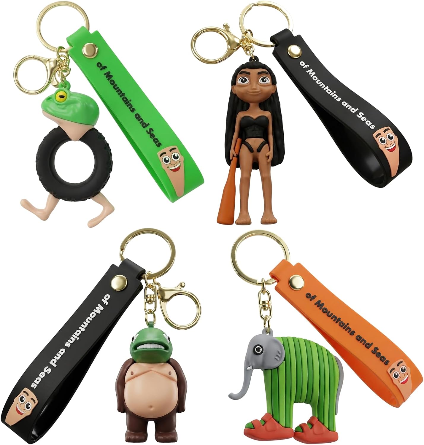 CZFSWT 4Pcs Italian Brainrot Keychain, Easy Carrying and Display Brain Rot Keychains, Tung Tung Tung Sahur Keychain Suitable for Accessories Collection, Personal Style Matching