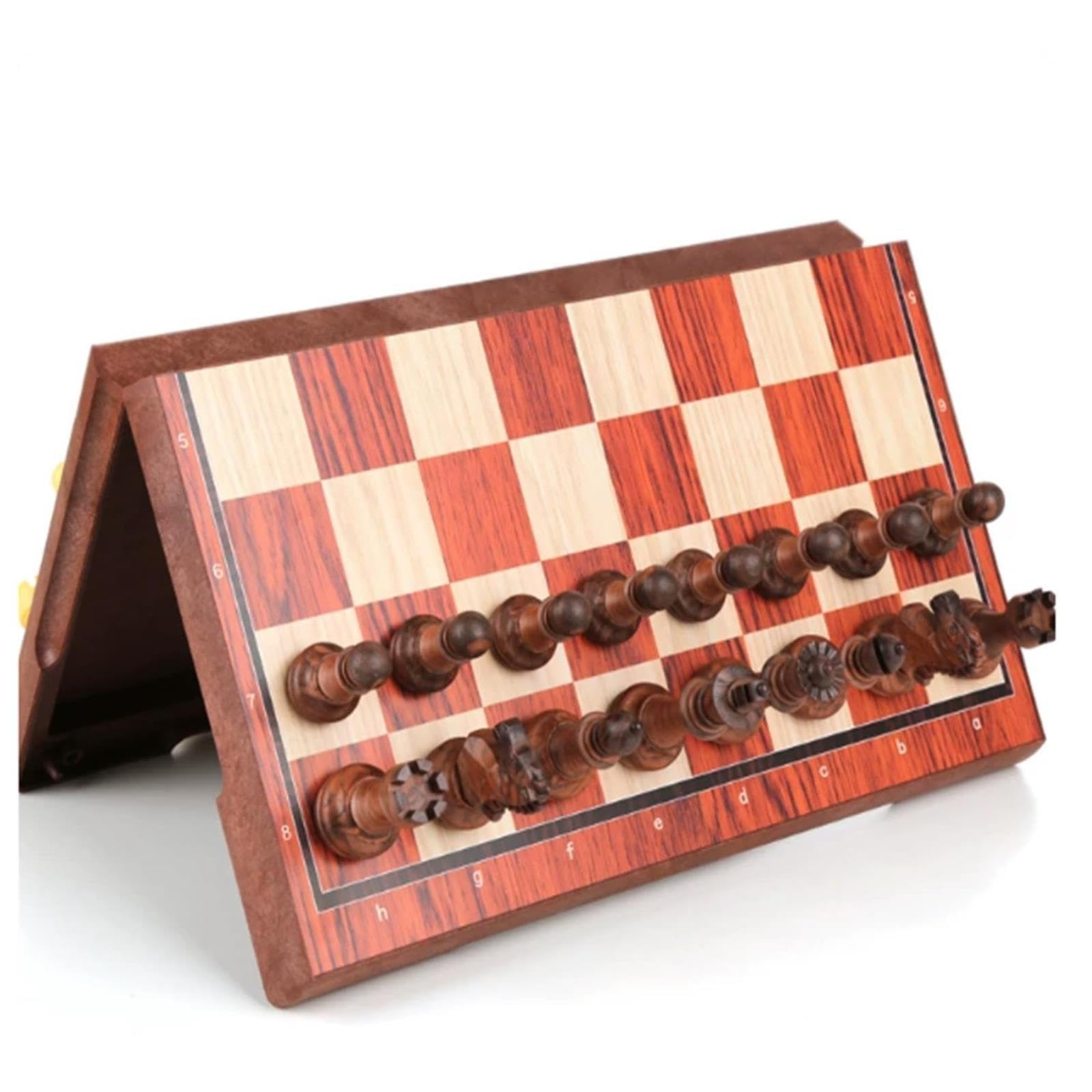 Tablero de ajedrez Internacional Plegable de Grano de Madera Ajedrez