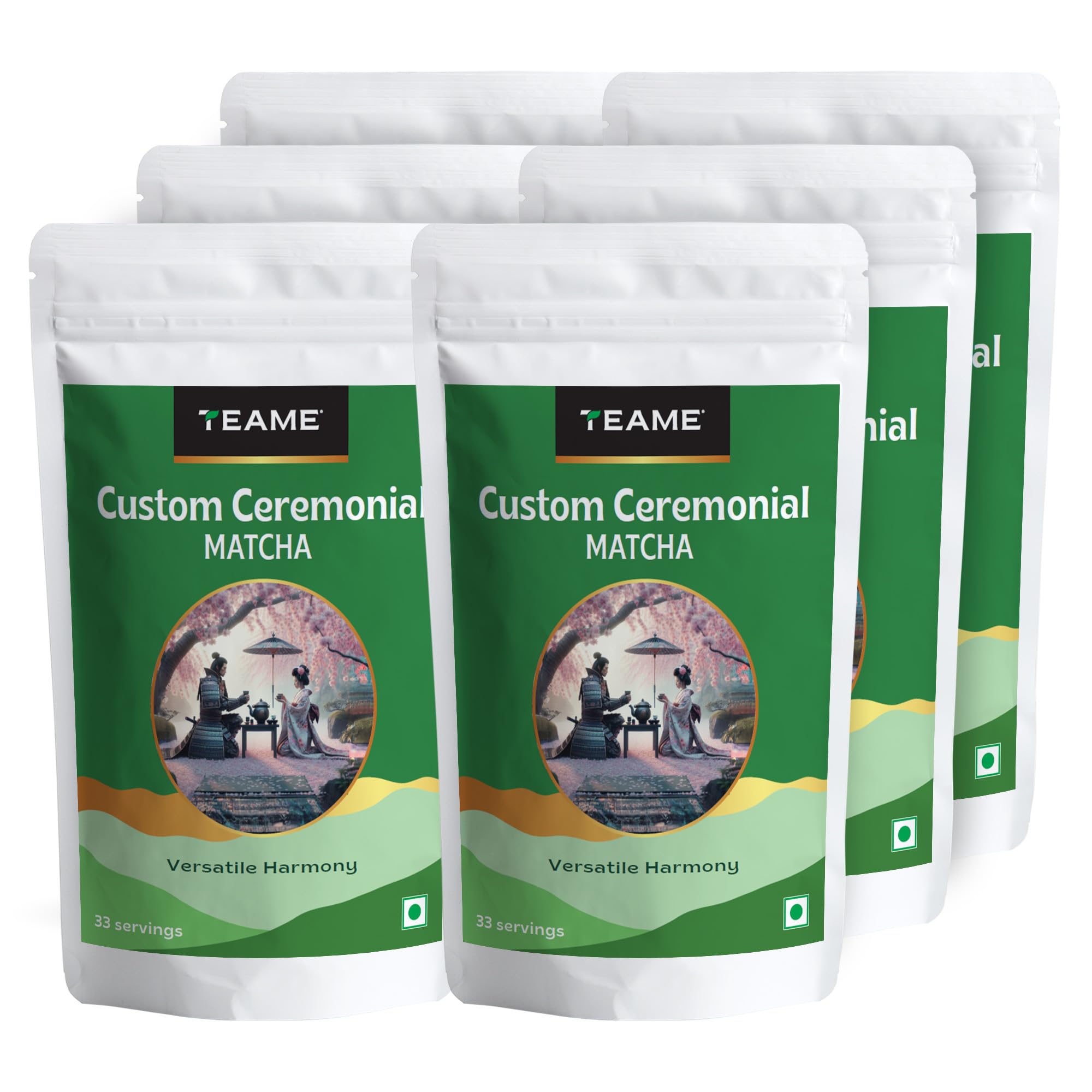 TE-A-ME Matcha Tea Powder - 300g (198 Servings) | Superfood | Custom Ceremonial Japanese Matcha Green Tea Powder | Christmas Gift | New Year Gift