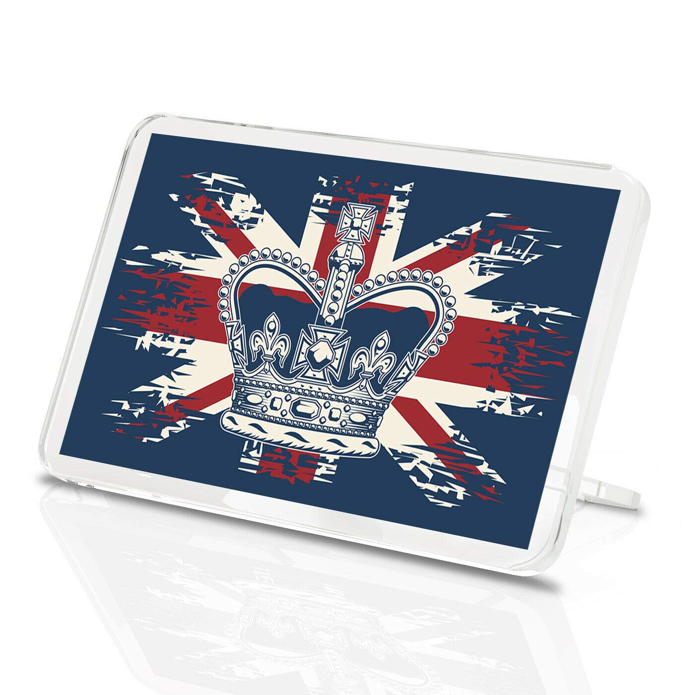 1 x Fridge Magnet -British Crown Classic Fridge Magnet - Union Jack Flag Royal Queen Gift #14860