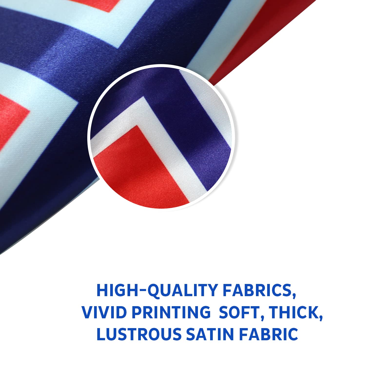 Bandera de Noruega para mesa de 9 x 6 pulgadas, incluye base de acero inoxidable y poste ajustable