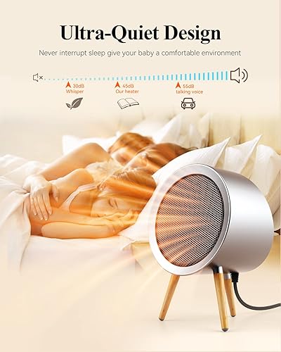 Miniatura 3 de GAIATOP Calentador de espacio, calentador de espacio de 1000 W de eficiencia energética para uso en interiores, calentador eléctrico de cerámica PTC