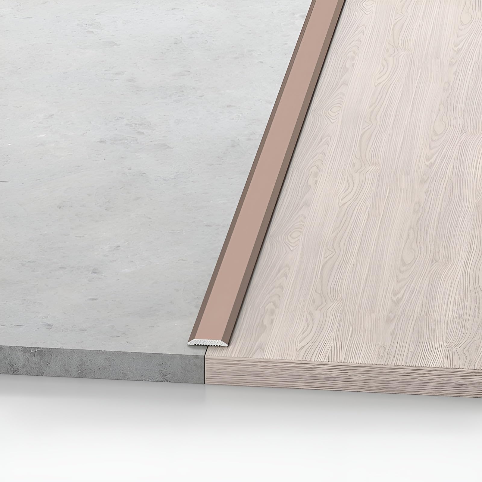 JXNVHJ 3Pcs Aluminum Floor Transition Strip & Floor Cover Strips, Flat Divider Strip For Door Threshold And Joining Flooring Gaps Of Laminate Planks Tile(Rose gold,3.3cm)