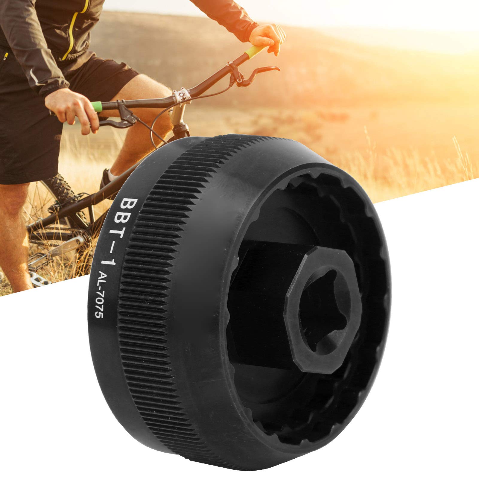 Bicycle Bottom Bracket Cup Tool, Not Hurting Hands Bottom Bracket Tool with Good Compatibility for Bicycle for BB9000 BBR60 BSA30 FSA386 Bottom(Black)