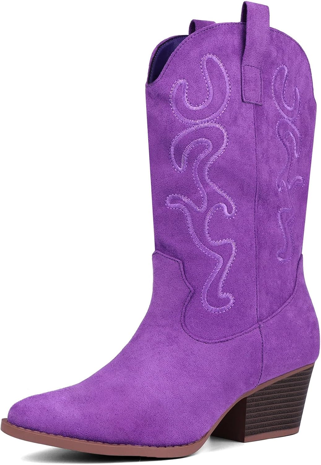 Bandkos Cowboy Boots for Women Cowgirl Mid Calf Western Embroidered... - Picture 50 of 70