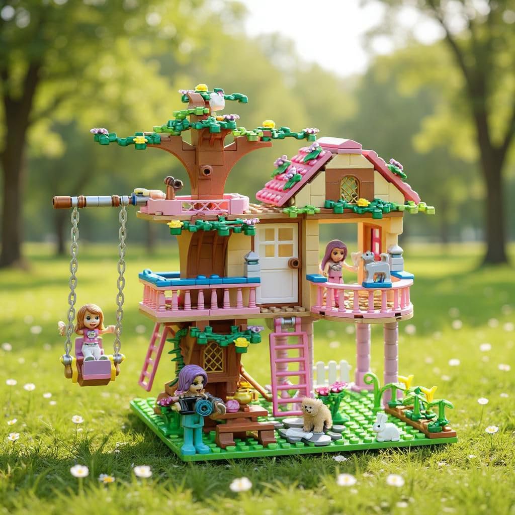 SKY LINE OCEAN Kids Tree House Building Kit – With Swings And Ladders Construction Blocks ||2 Years Structural Warranty || (504+ Pcs) SKY LINE OCEAN Kids Tree House Building Kit – With Swings And Ladders Construction Blocks ||2 Years Structural Warranty || (504+ Pcs)