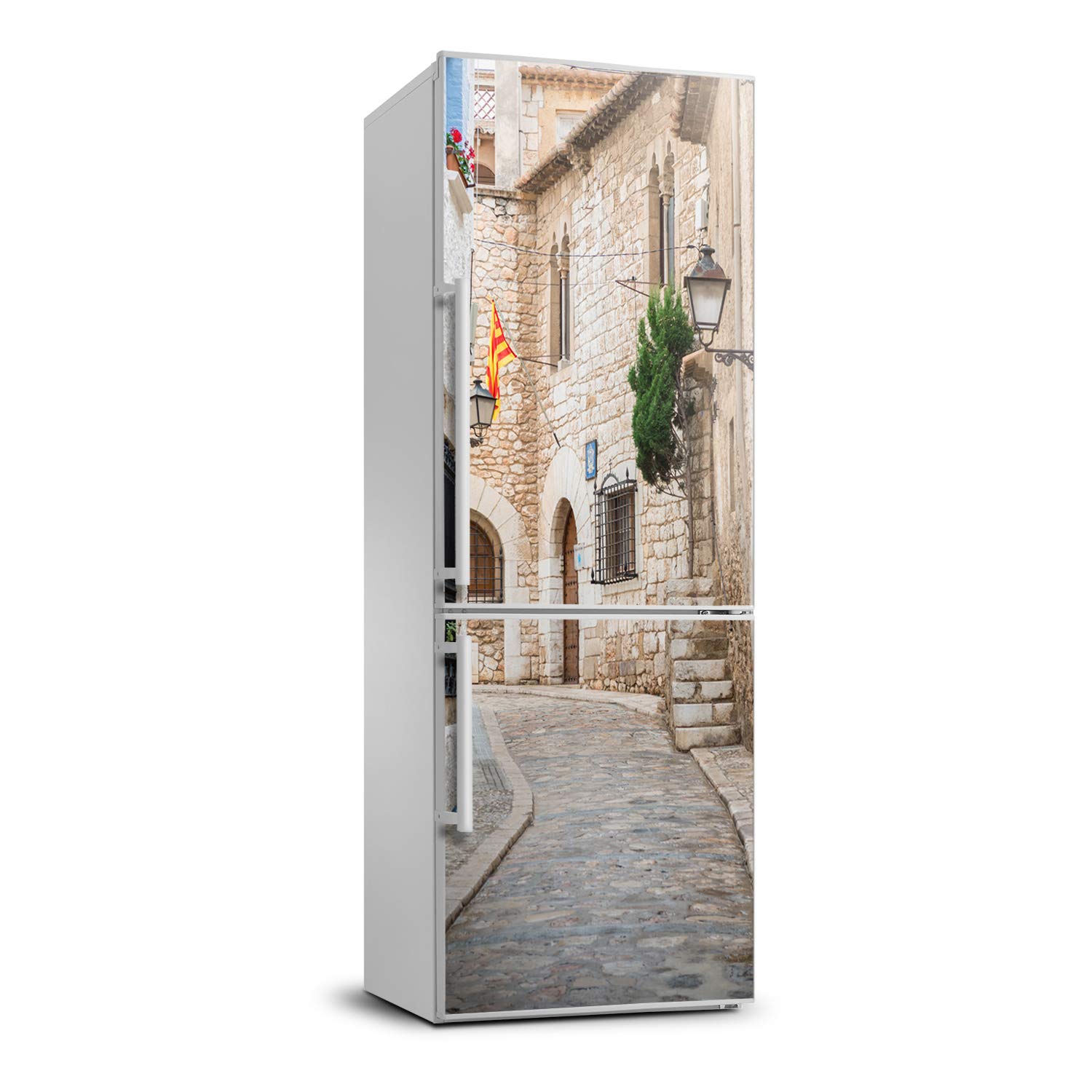 Autocollant frigo pour masquer les rayures sticker mural 60x180cm Espagne