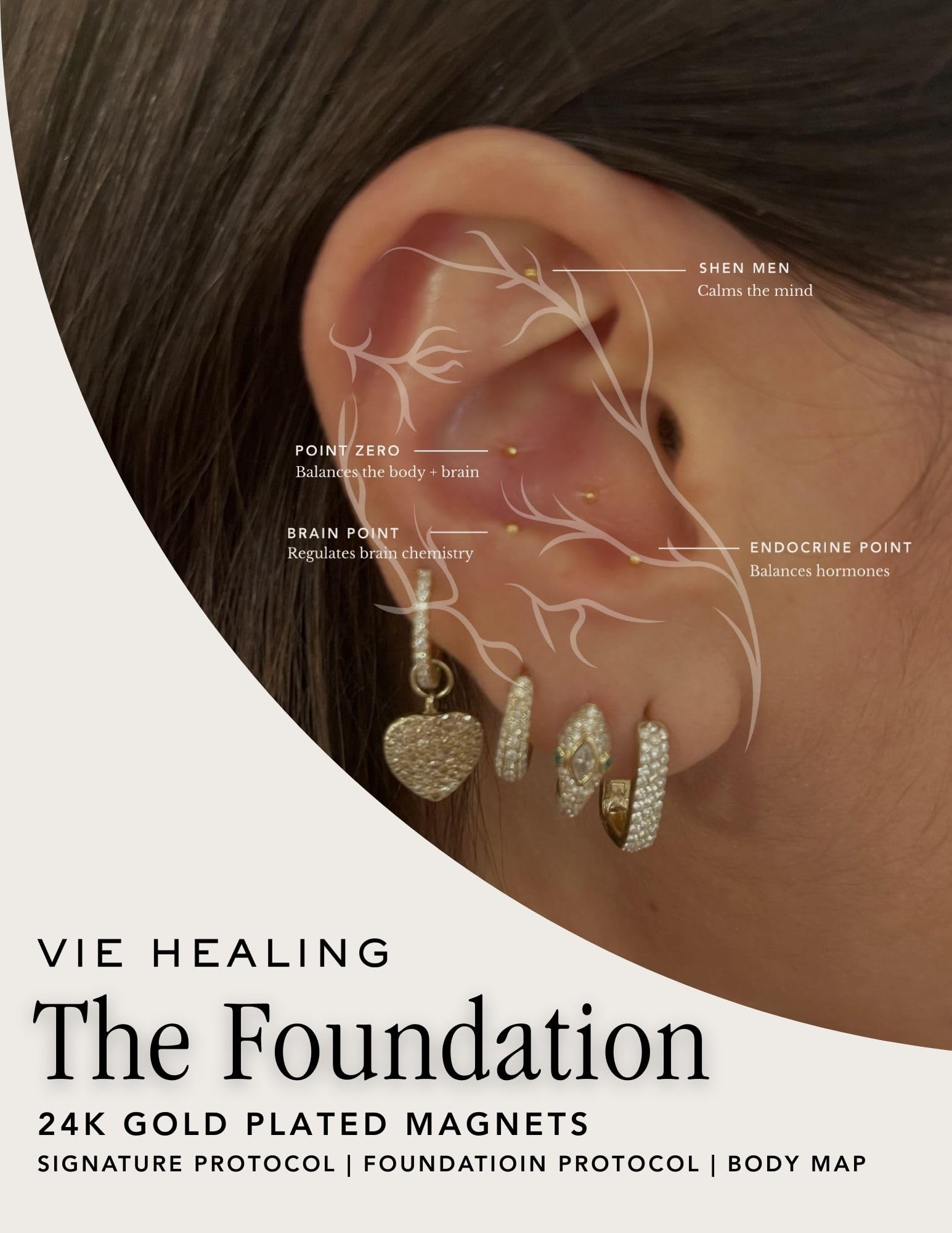 Amazon.com: Vie Healing 24K Gold Ear Seeds - Acupressure Ear Seeds 