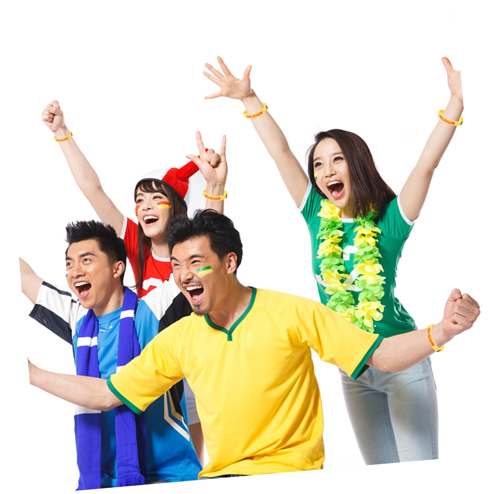 Sosoport Braccialetto Silicone Bandiera del Paese Belgio Braccialetto Unisex Unica per Eventi Sportivi e Nazionali