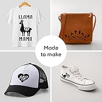 Vista 4 de Cricut Vinilo Termoadhesivo con Purpurina, Blanco (Rollo de 12' x 19') - Vinilo de Transferencia de Calor HTV, Compatible con Prensas de Calor