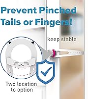 Vista 2 de Tope de puerta Neobay para gatos con estabilizador, 7 tamaños ajustables, mantiene al perro fuera de la caja de arena, blanco, 2 paquetes