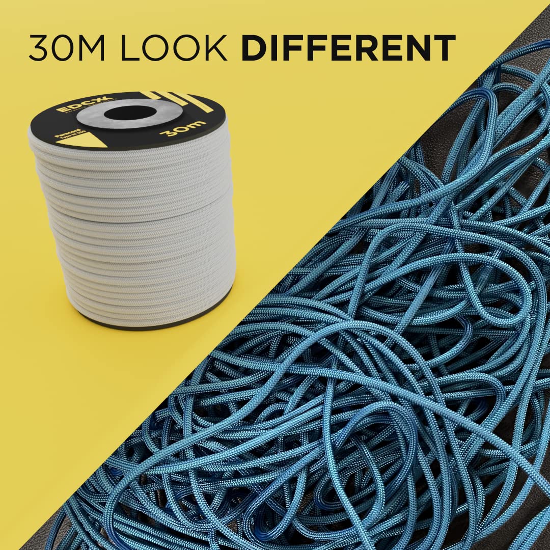Paracorde Nylon 550 – 4 Mm, 15 M, 100% Nylon, Résistance 250 Kg – Pour Survivalisme, Camping, Bricolage - 9