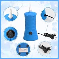 PlusFive Elektromos Lufi Pumpáló - Hordozható Felfújó Pumpa Hosszú és Fólia Lufikhoz, Kék Színű Balloon Inflator Születésnap Esküvő Parti De 3