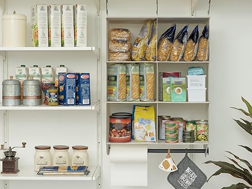 Miniatura 7 de StorageWorks Organizador de armario colgante con barra de metal, organizadores de armario de 6 secciones y almacenamiento, estantes colgantes