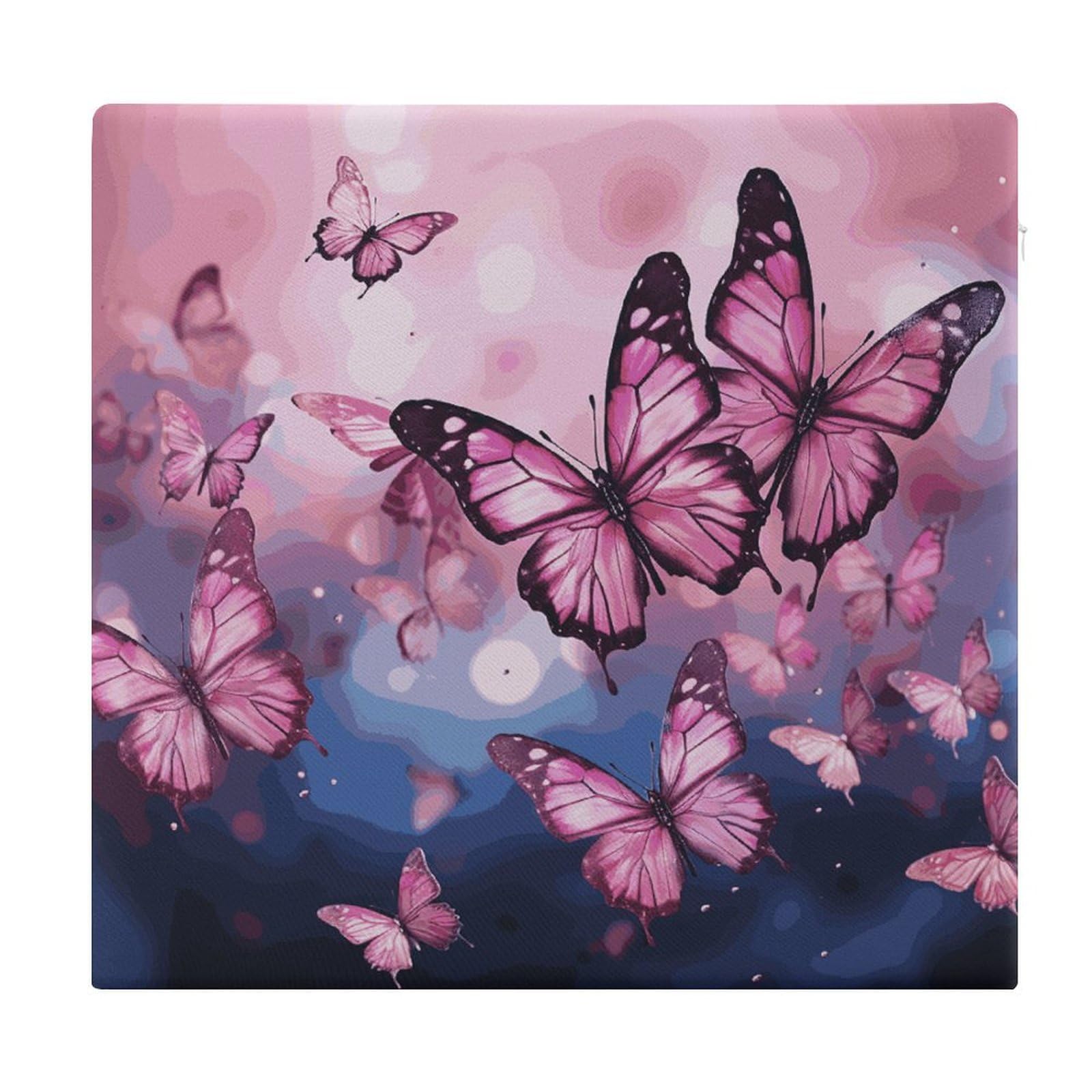 Coussin en mousse à mémoire de forme premium avec imprimé papillons