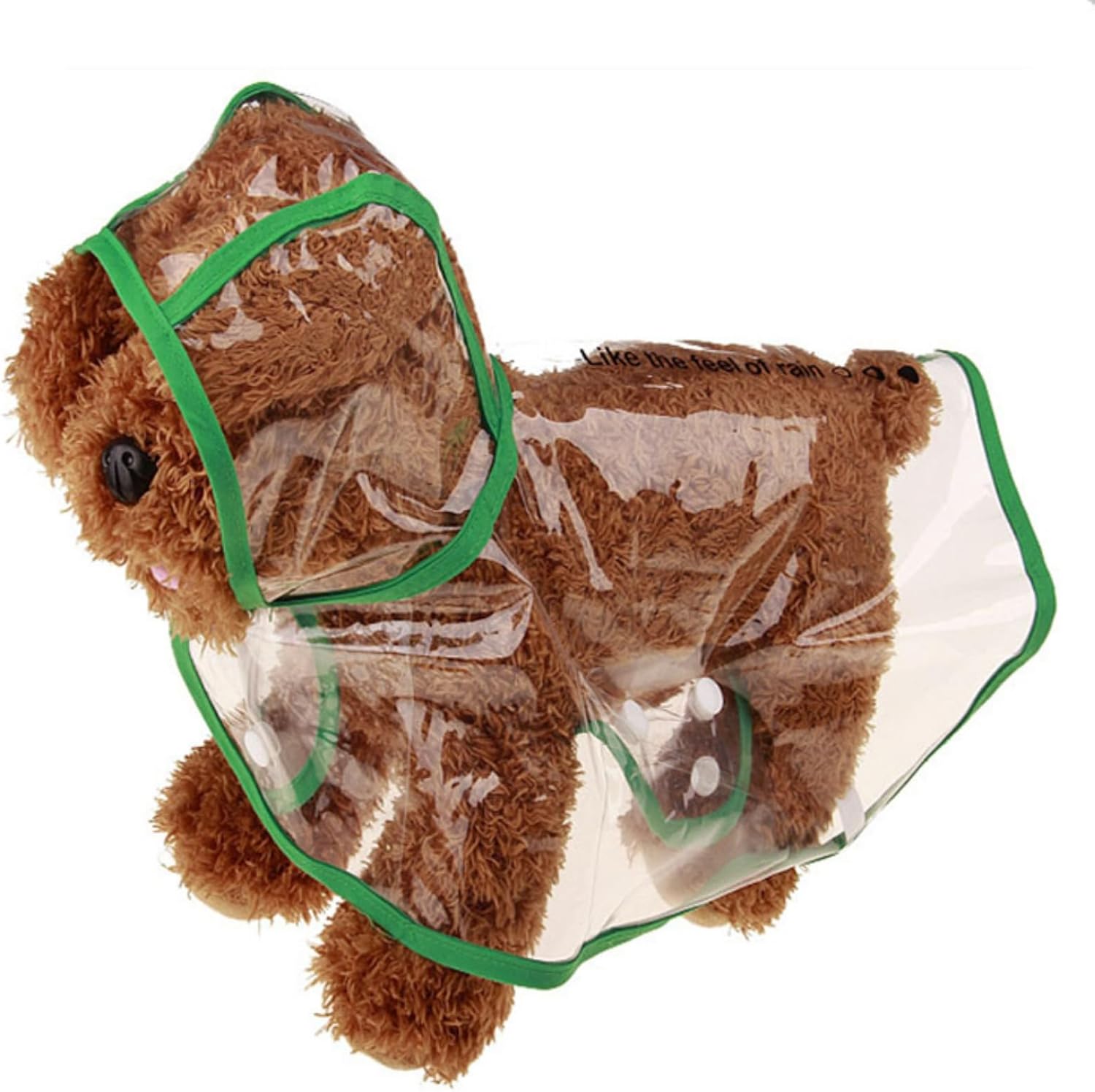 Dog Raincoat New Transparent Plastic Fashion Poncho Pet