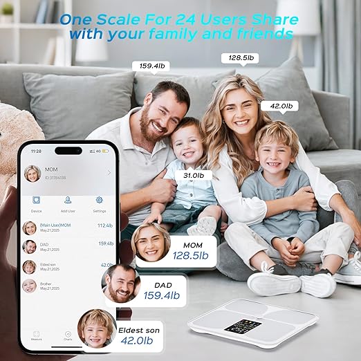 Báscula Corporal Inteligente Lepulse con Medición de Grasa y Ritmo Cardíaco miniatura 6