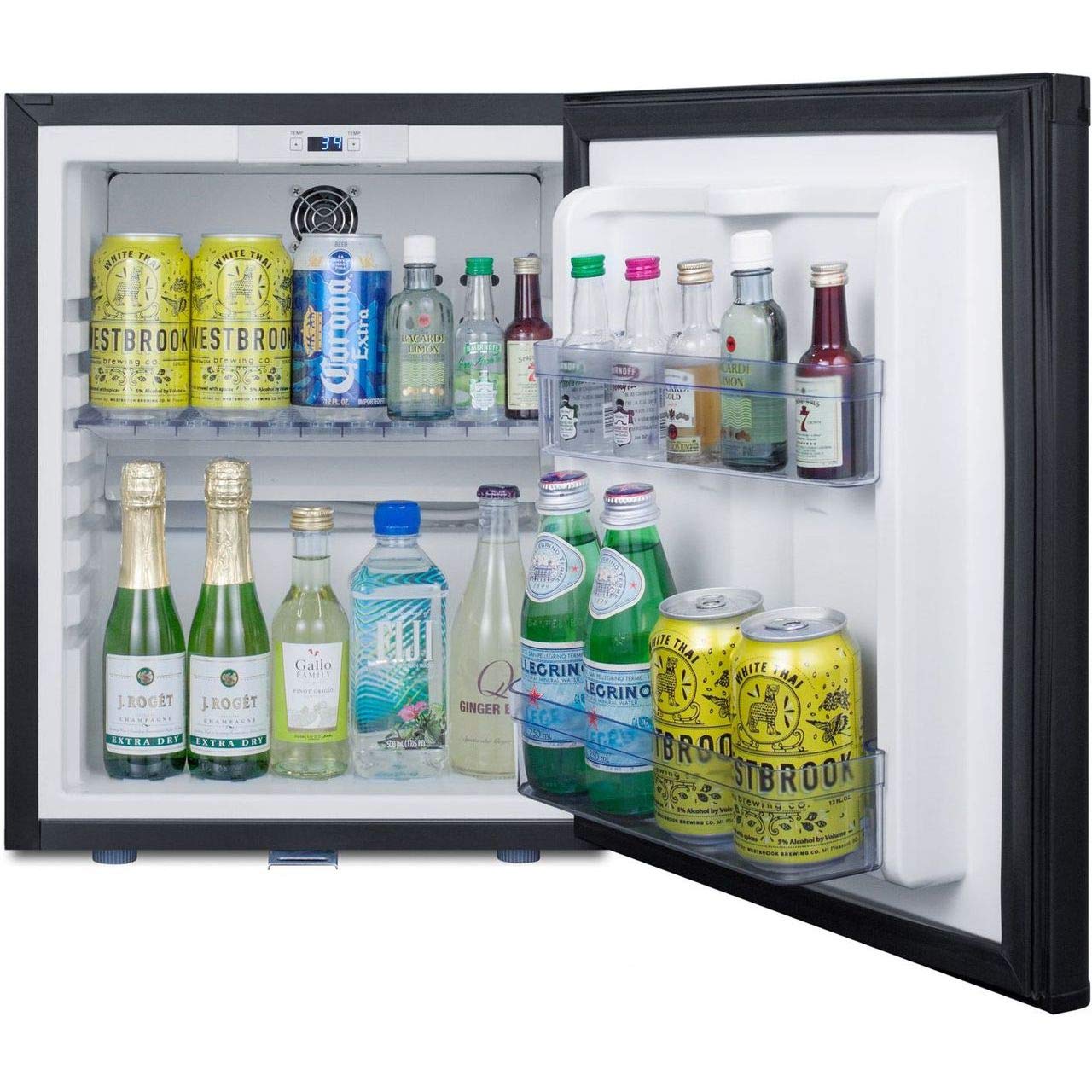 Summit Appliance 16 In. 0.7 Cu. Ft. Mini Fridge Without Freezer In Black Mb12b on Fridge.com - View 4