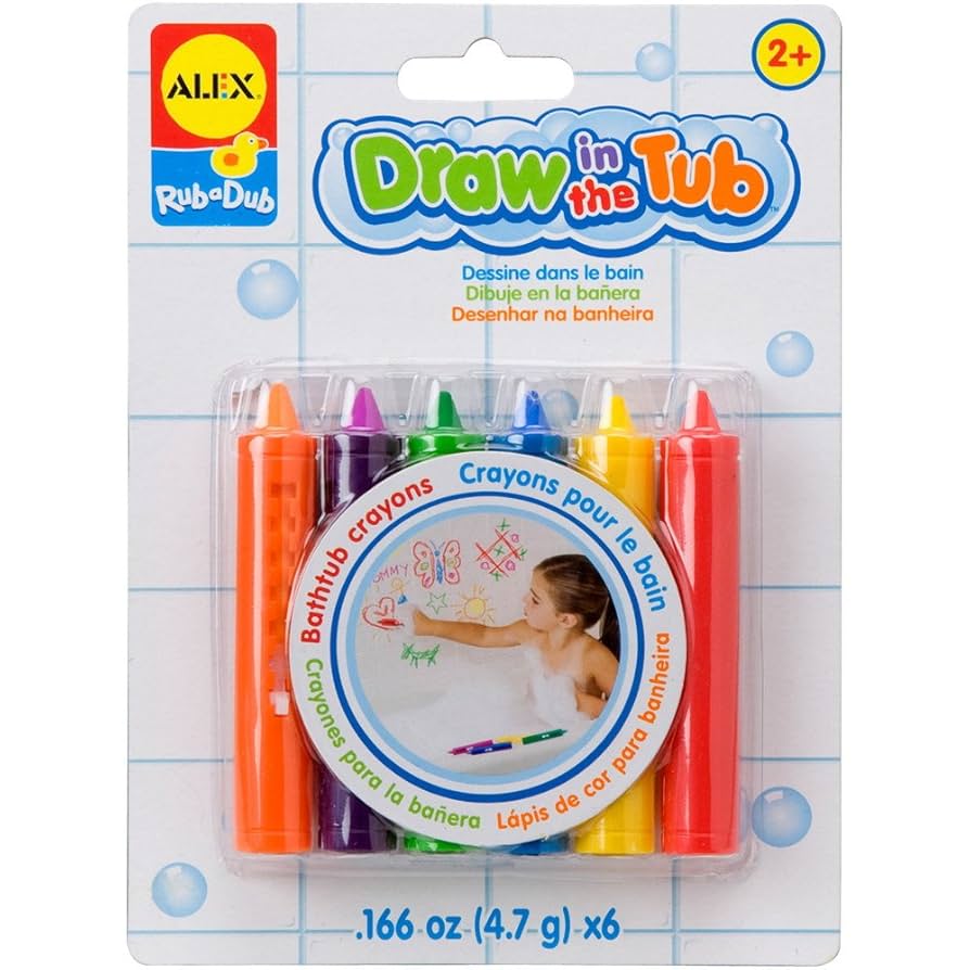 Amazon.com: Alex Rub a Dub Draw in the Tub Crayons Kids Bath