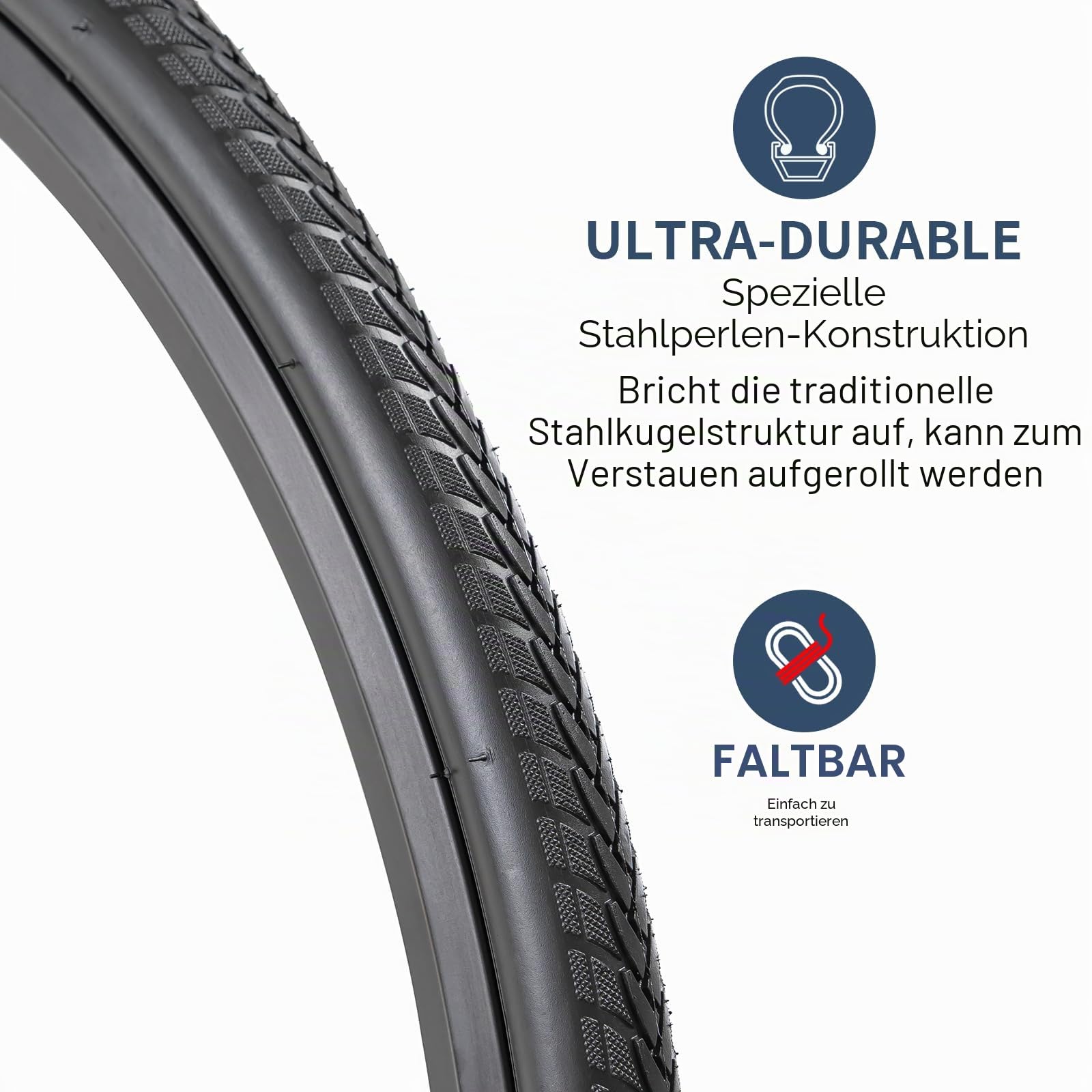 YunSCM 2PCS 24 Zoll Fahrradreifen 24x1.0 Mantel 25-540 60TPI Folding Sports Rollstuhlreifen Non-Scratch Compound mit 1.2MM Antipuncture Protection Kompatibel mit 24 x 1.0 24x1 Rollstuhlreifen