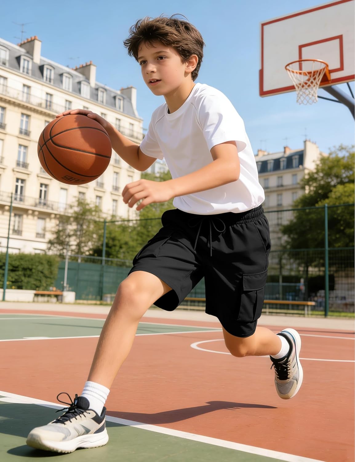 Boys Cargo Shorts Quick Dry Athletic Running Shorts Water Resistant Hiking Shorts for Boy Size 7-14 Years - Image 7