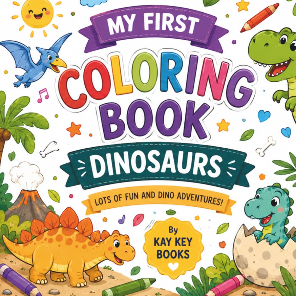 My First Coloring Book – Dinosaurs: Fun and Easy Dinosaur Coloring Pages for Kids Ages 2–6