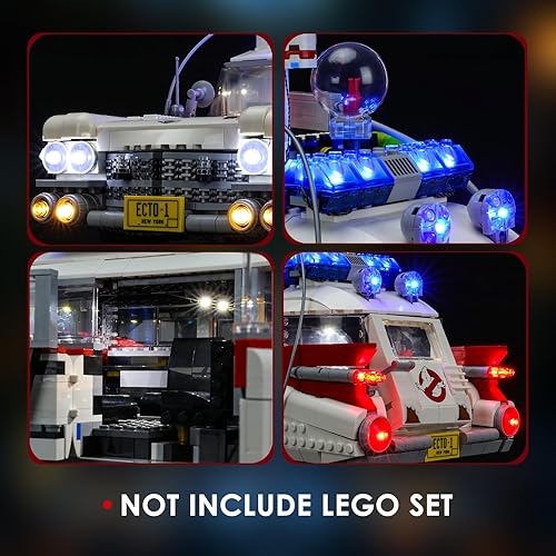 Miniatura 3 de BRIKSMAX Kit de iluminación LED para Cazafantasmas ECTO-1 - Compatible con el modelo de bloques de construcción Lego 10274 - No incluye el juego de